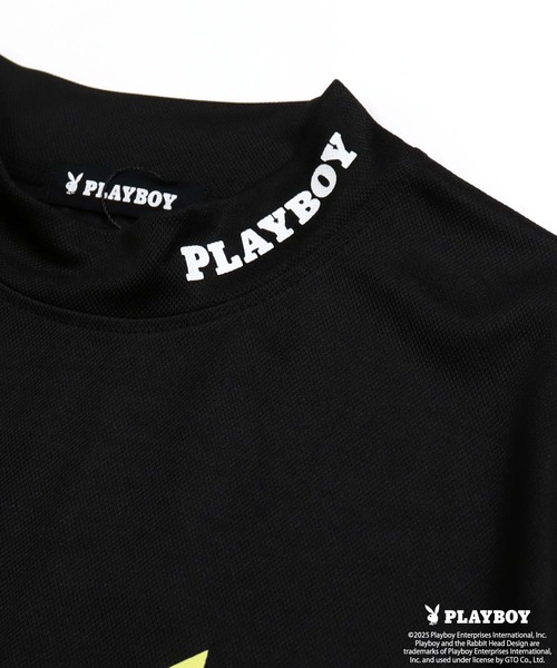 PLAYBOY（プレイボーイ）の「PLAYBOY鹿の子モックネック長袖（Tシャツ/カットソー・メンズ・ブラック/ホワイト/チャコール・M/L/XL）」の18枚目の写真