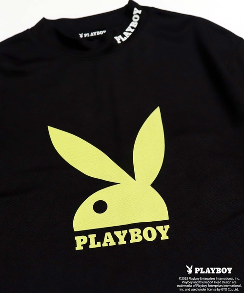 PLAYBOY（プレイボーイ）の「PLAYBOY鹿の子モックネック長袖（Tシャツ/カットソー・メンズ・ブラック/ホワイト/チャコール・M/L/XL）」の19枚目の写真