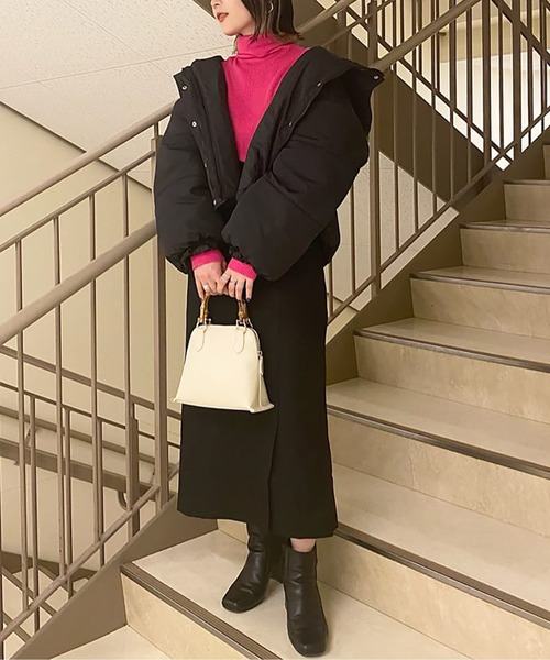 FREE'S MART（フリーズマート）の「◆中綿ラウンドヘムショートブルゾン（ブルゾン・レディース・ブラック/ブルー/ホワイト・SMALL/MEDIUM）」の13枚目の写真