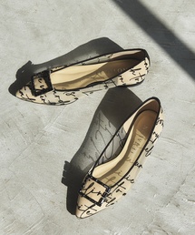 LE TALON | ポインテッドビジューバックルフラット(その他シューズ)