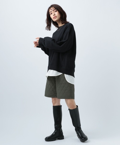 BAYFLOW（ベイフロー）の「裏毛レイヤードプルオーバー（その他トップス・レディース・モカ/ライトブルー/ブラック/オフホワイト/パープル・FREE）」の12枚目の写真