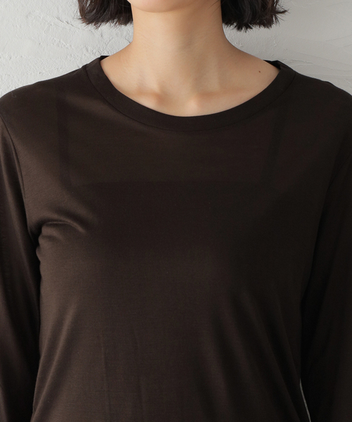 ベースレンジ BASERANGE LONG SLEEVE TEE Tシャツ カットソー 長袖 S カーキ /DO ■OS ■SH レディース BASERANGE/ベースレンジ】LONG SLEEVE TEE：カットソー（Tシャツ