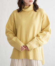 ニット/セーター（イエロー/黄色系・タートルネック/ハイネック