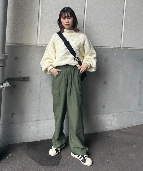 RODEO CROWNS WIDE BOWL（ロデオクラウンズワイドボウル）の「ミリタリ-2way パンツ（カーゴパンツ・レディース・カーキ/アイボリー/ブラック・MEDIUM/SMALL）」の22枚目の写真