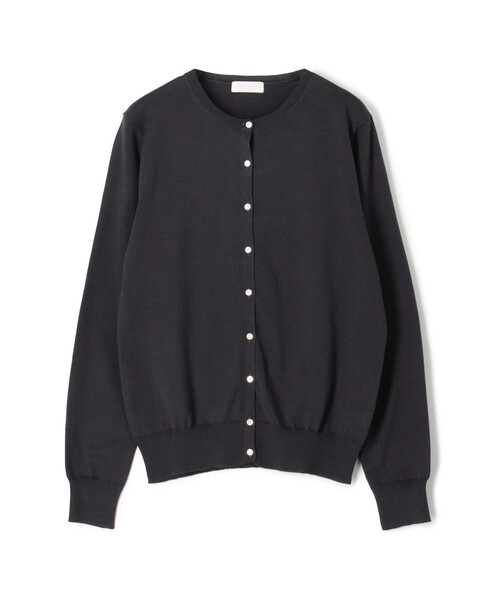 BALLSEY(ボールジィ)の「ハイゲージコットン クルーネックカーディガン(カーディガン/ボレロ・レディース・チャコールグレー/ブルー/ライトベージュ/ライム/ネイビー/オレンジ/グリーン/ライトブルー/ホワイト/ライトグリーン/グレー・S/M)」の4枚目の写真