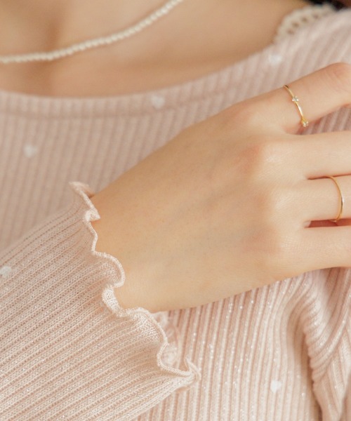 flower（フラワー）の「ツインドロップリング（リング・レディース・ゴールド・FREE）」の11枚目の写真