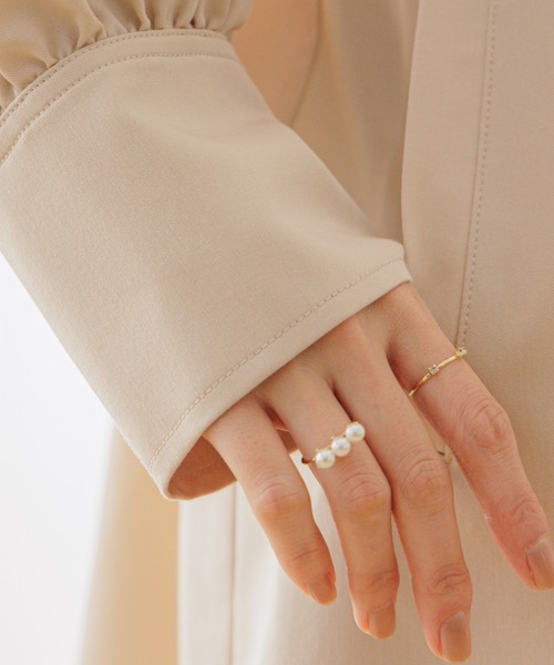 flower（フラワー）の「ツインドロップリング（リング・レディース・ゴールド・FREE）」の8枚目の写真