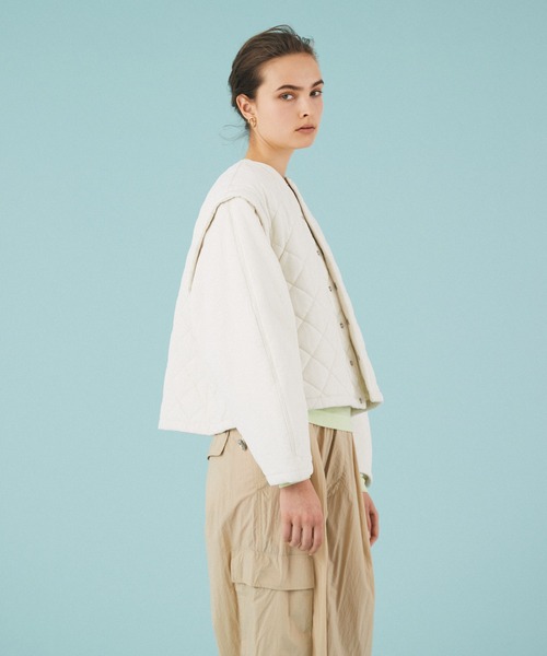 PaDD(パッド)の「PaDD / 2WAYブルゾン(ブルゾン・レディース・アイボリー/ブラック・SMALL/MEDIUM)」の2枚目の写真