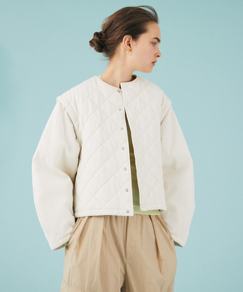 PaDD(パッド)の「PaDD / 2WAYブルゾン(ブルゾン・レディース・アイボリー/ブラック・SMALL/MEDIUM)」の3枚目の写真