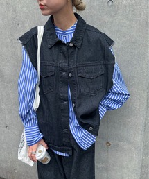 feepur | フリンジデニムベスト(ベスト)