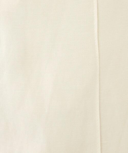 ドライレーヨンリネンハーフパンツオフホワイト-接触冷感-