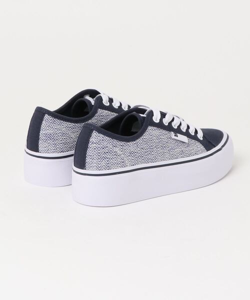 DC SHOES(ディーシーシューズ)の「DC SHOES ディーシーシューズ WS MANUAL PLATFORM レディーススニーカー(ウィメンズマニュアルプラットフォーム) DW231006(スニーカー・レディース・インディゴブルー/ホワイト系その他/ホワイト×ブラック・24.0cm/24.5cm/23.5cm/23.0cm/25.0cm)」の4枚目の写真