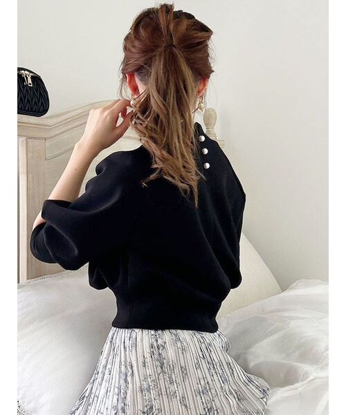 dazzlin（ダズリン）の「カットアウトボンディングトップス（Tシャツ/カットソー・レディース・ブラック/オフホワイト/ブルー・FREE）」の18枚目の写真