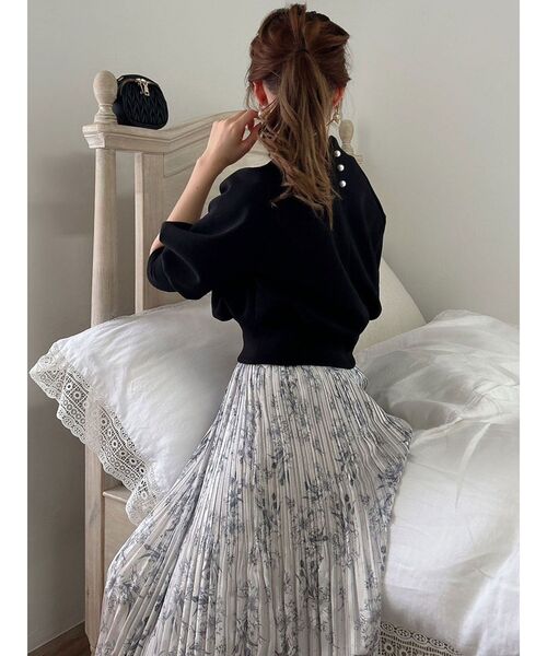 dazzlin（ダズリン）の「カットアウトボンディングトップス（Tシャツ/カットソー・レディース・ブラック/オフホワイト/ブルー・FREE）」の12枚目の写真