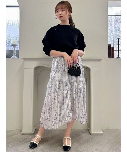 dazzlin（ダズリン）の「カットアウトボンディングトップス（Tシャツ/カットソー・レディース・ブラック/オフホワイト/ブルー・FREE）」の10枚目の写真