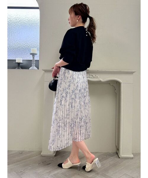 dazzlin（ダズリン）の「カットアウトボンディングトップス（Tシャツ/カットソー・レディース・ブラック/オフホワイト/ブルー・FREE）」の21枚目の写真