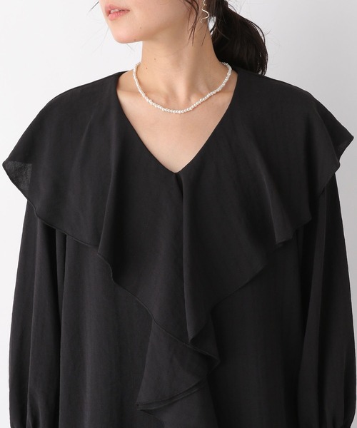 LEPSIM（レプシィム）の「フリルキャンディスリーブブラウス　185909（シャツ/ブラウス・レディース・オフホワイト/ライトブルー/ブラック・FREE）」の12枚目の写真