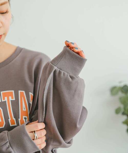 ITEMS URBANRESEARCH（アイテムズ アーバンリサーチ）の「ロゴスウェット（Tシャツ/カットソー・レディース・チャコールグレー/モカ/グレー・FREE）」の7枚目の写真