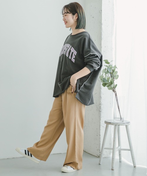 ITEMS URBANRESEARCH（アイテムズ アーバンリサーチ）の「ロゴスウェット（Tシャツ/カットソー・レディース・チャコールグレー/モカ/グレー・FREE）」の19枚目の写真