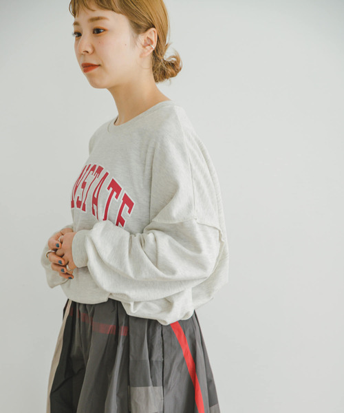 ITEMS URBANRESEARCH（アイテムズ アーバンリサーチ）の「ロゴスウェット（Tシャツ/カットソー・レディース・チャコールグレー/モカ/グレー・FREE）」の21枚目の写真