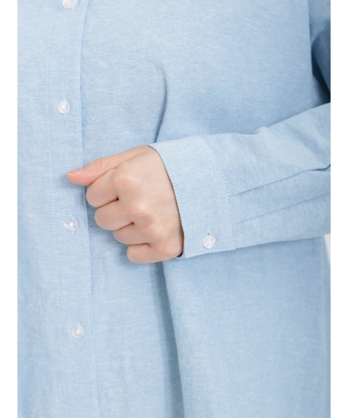 Samansa Mos2（サマンサ モスモス）の「レース襟2WAYシャツ（シャツ/ブラウス・レディース・チャコール/キナリ/オフホワイト/サックスブルー・ﾌﾘ-）」の13枚目の写真