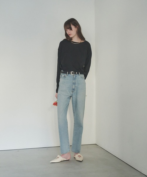 HANNE(アン)の「バックデザインロングスリーブTEE(Tシャツ/カットソー・レディース・ブラック/ブルー/アイボリー・フリー)」の5枚目の写真