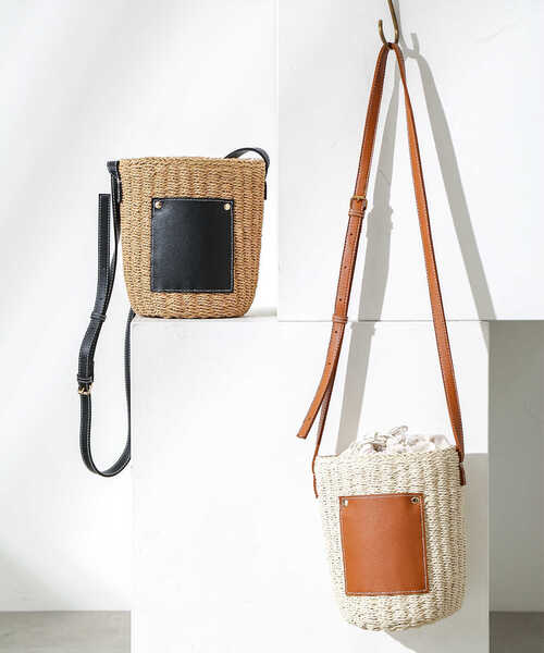 N.（N. Natural Beauty Basic）（エヌエヌナチュラルビューティーベーシック）の「◆ペーパーコンビミニショルダーバッグ（ショルダーバッグ・レディース・ブラック/ベージュ・ﾌﾘ-）」の10枚目の写真