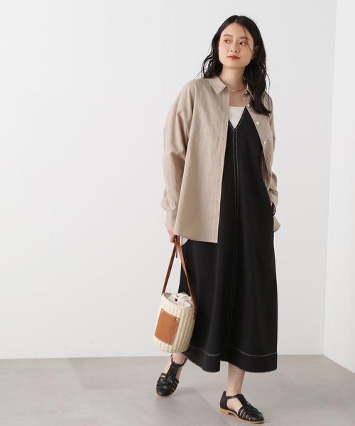 N.（N. Natural Beauty Basic）（エヌエヌナチュラルビューティーベーシック）の「◆ペーパーコンビミニショルダーバッグ（ショルダーバッグ・レディース・ブラック/ベージュ・ﾌﾘ-）」の4枚目の写真