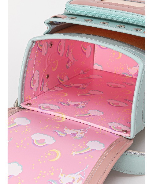 fafa（フェフェ）の「【早期特典付】2027年新入学ランドセル - ピーチxミントグリーン（クラリーノ / キューブ型）（ランドセル・キッズ・ピンク系その他・FREE）」の5枚目の写真