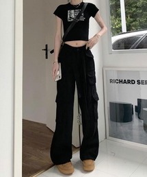 ANOTHER S | ウエスト紐付きコットンカーゴパンツ(カーゴパンツ)