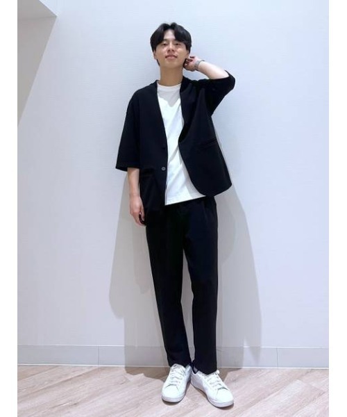 GLOBAL WORK（グローバルワーク）の「ジョーゼット半袖カーデジャケット/173631（ノーカラージャケット・メンズ・ネイビー/ダークグレー/ブラウン系その他/ブラック・MEDIUM/SMALL/LARGE）」の16枚目の写真