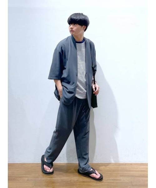 GLOBAL WORK（グローバルワーク）の「ジョーゼット半袖カーデジャケット/173631（ノーカラージャケット・メンズ・ネイビー/ダークグレー/ブラウン系その他/ブラック・MEDIUM/SMALL/LARGE）」の19枚目の写真