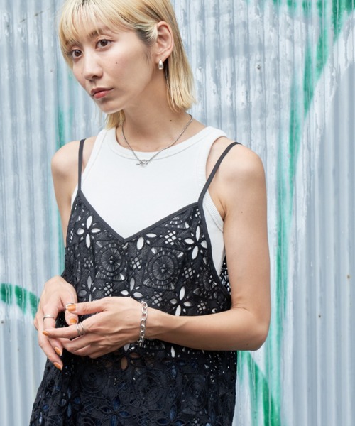 アメリヴィンテージ　レース　キャミワンピース　新品未使用タグ付き ヴィンテージレースキャミワンピース（ワンピース）｜Auntie Rosa