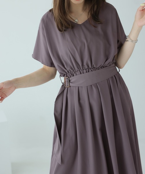 Doula Doula（ドゥーラドゥーラ）の「Vネックウエストベルトフレア