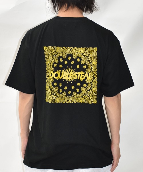 DOUBLE STEAL(ダブルスティール)の「ビッグペイズリー Tシャツ(Tシャツ/カットソー・メンズ・ブラック系その他/ブラック/ホワイト/ホワイト系その他・LARGE/X-LARGE/MEDIUM)」の4枚目の写真