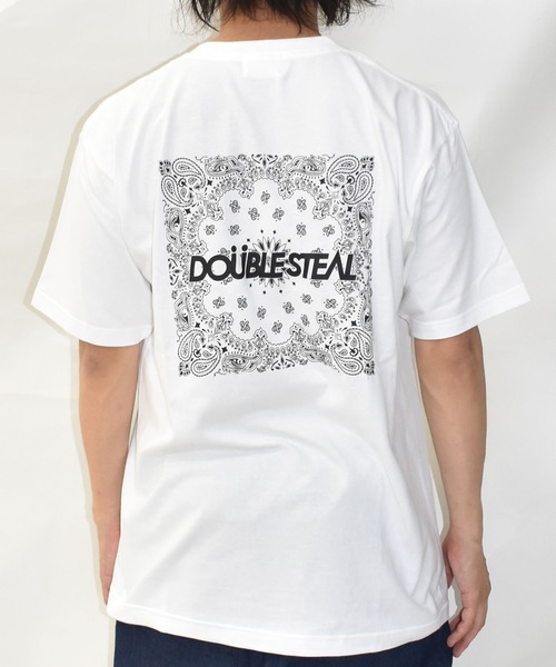 DOUBLE STEAL(ダブルスティール)の「ビッグペイズリー Tシャツ(Tシャツ/カットソー・メンズ・ブラック系その他/ブラック/ホワイト/ホワイト系その他・LARGE/X-LARGE/MEDIUM)」の2枚目の写真