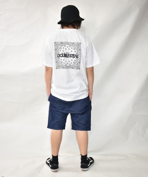 DOUBLE STEAL(ダブルスティール)の「ビッグペイズリー Tシャツ(Tシャツ/カットソー・メンズ・ブラック系その他/ブラック/ホワイト/ホワイト系その他・LARGE/X-LARGE/MEDIUM)」の20枚目の写真