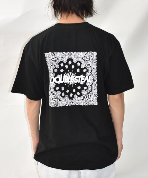 DOUBLE STEAL(ダブルスティール)の「ビッグペイズリー Tシャツ(Tシャツ/カットソー・メンズ・ブラック系その他/ブラック/ホワイト/ホワイト系その他・LARGE/X-LARGE/MEDIUM)」の10枚目の写真