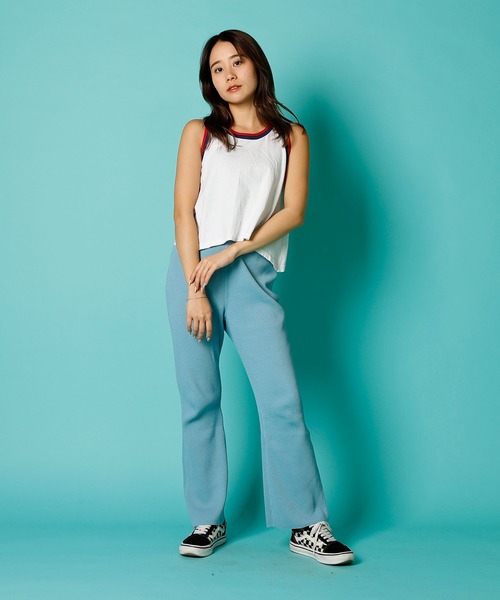 WALLA WALLA SPORT(ワラワラスポーツ)の「DOUBLE RINGER TANK TOP(タンクトップ・レディース・ブラック/レッド/ネイビー/イエロー・MEDIUM)」の9枚目の写真