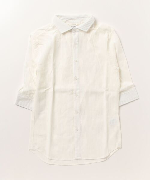 EVOLUTION（エボリューション）の「EVOLUTION 楊柳7分シャツ（シャツ/ブラウス・メンズ・オフホワイト/ブラック/グレー・L/M）」の2枚目の写真