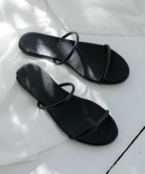 URBAN RESEARCH DOORS（アーバンリサーチドアーズ）の「ダブルストラップサンダル（サンダル・レディース・ブラック/アイボリー・36/37/38）」の2枚目の写真