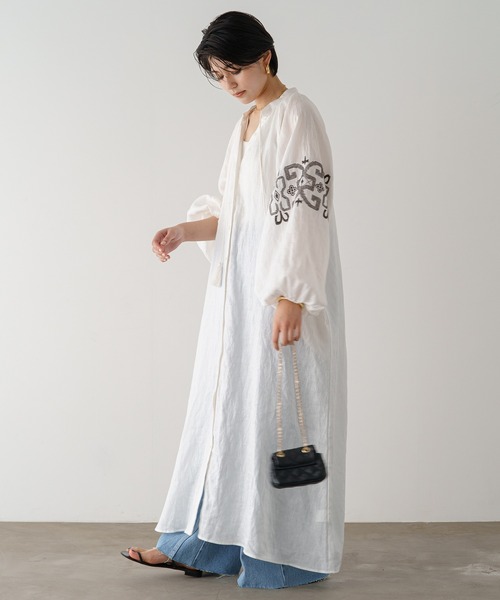LOUNGEDRESS（ラウンジドレス）の「リネン刺繍ワンピース