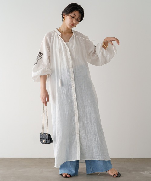 LOUNGEDRESS（ラウンジドレス）の「リネン刺繍ワンピース
