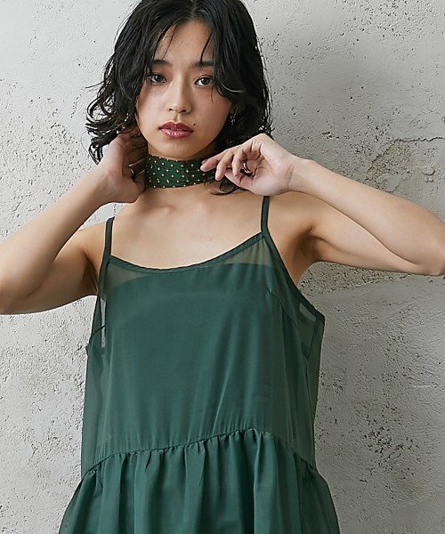 GEVS.（ジェイヴィス）の「＜大きいサイズ＞ ティアードマキシシアーワンピース GEVS.（ワンピース・レディース・ブラック/グリーン・LL/3L/4L/5L/L）」の20枚目の写真