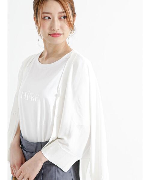 Te chichi(テチチ)の「箔プリントTシャツ(Tシャツ/カットソー・レディース・ゴールド/シルバー/ブラック・F)」の7枚目の写真