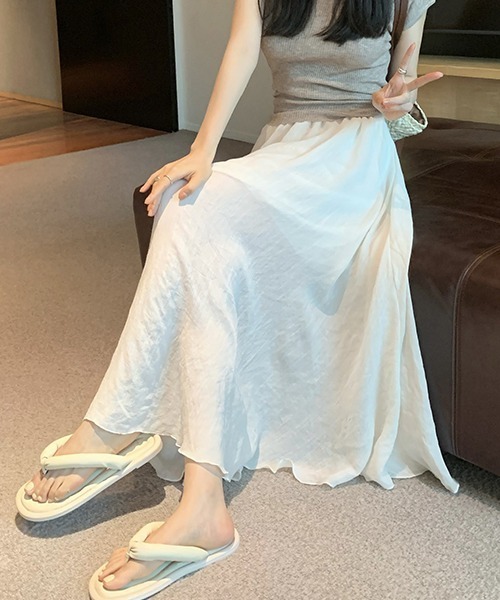 gossip!ロサンゼルス(ゴシップロサンゼルス)の「YUGA ハイウエストAラインスカート(スカート・レディース・ブラック/カーキ/ピンク/オフホワイト・FREE)」の17枚目の写真