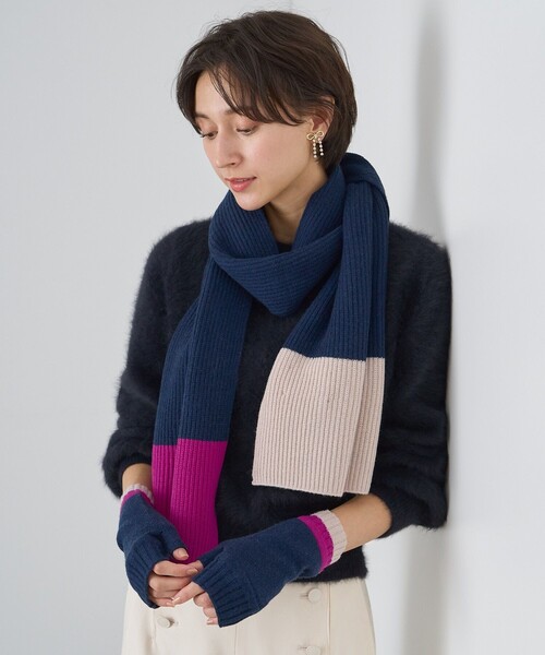 ANAYI（アナイ）の「配色ニットストール（ストール/ショール・レディース・ホワイト系その他/ブルー系その他・FREE）」の20枚目の写真