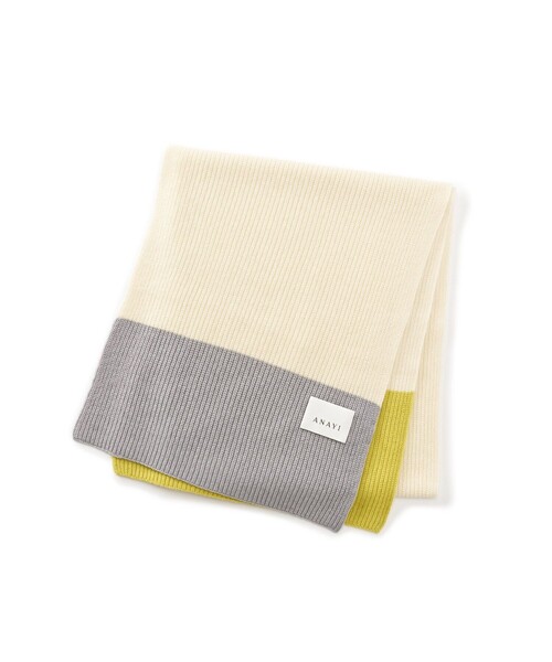 ANAYI（アナイ）の「配色ニットストール（ストール/ショール・レディース・ホワイト系その他/ブルー系その他・FREE）」の21枚目の写真