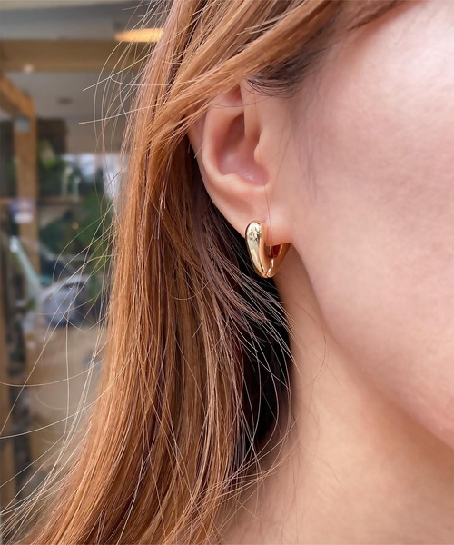 titivate（ティティベイト）の「ハートフープピアス（ピアス（両耳用）・レディース・ゴールド/シルバー・FREE）」の9枚目の写真