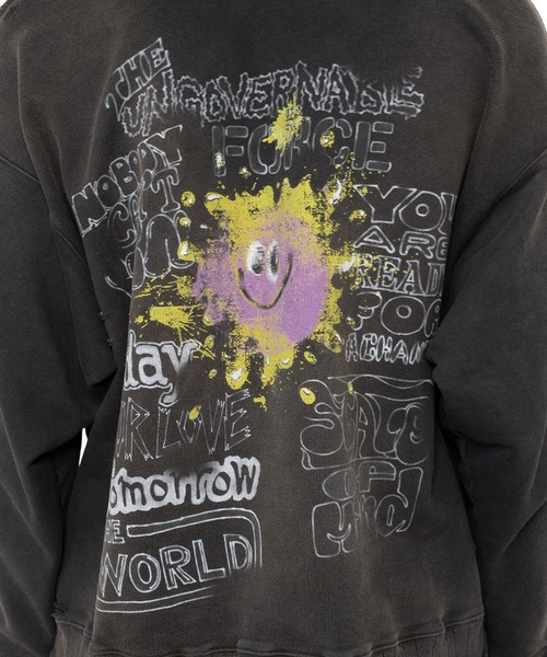 MAISON MIHARA YASUHIRO ヴィンテージスウェット MAISON MIHARA YASUHIRO]Vintage-like Sweatshirt/BLACK